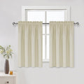 DWCN Light Beige Short Room Darkening Curtains by DWCN