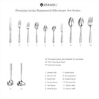 Premium Louis Hammered Utensil Set (Hostess Serving Utensil Set)