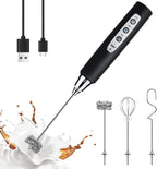YUSWKO Handheld Milk Frother Wand for Coffee, Rechargeable Electric Whisk