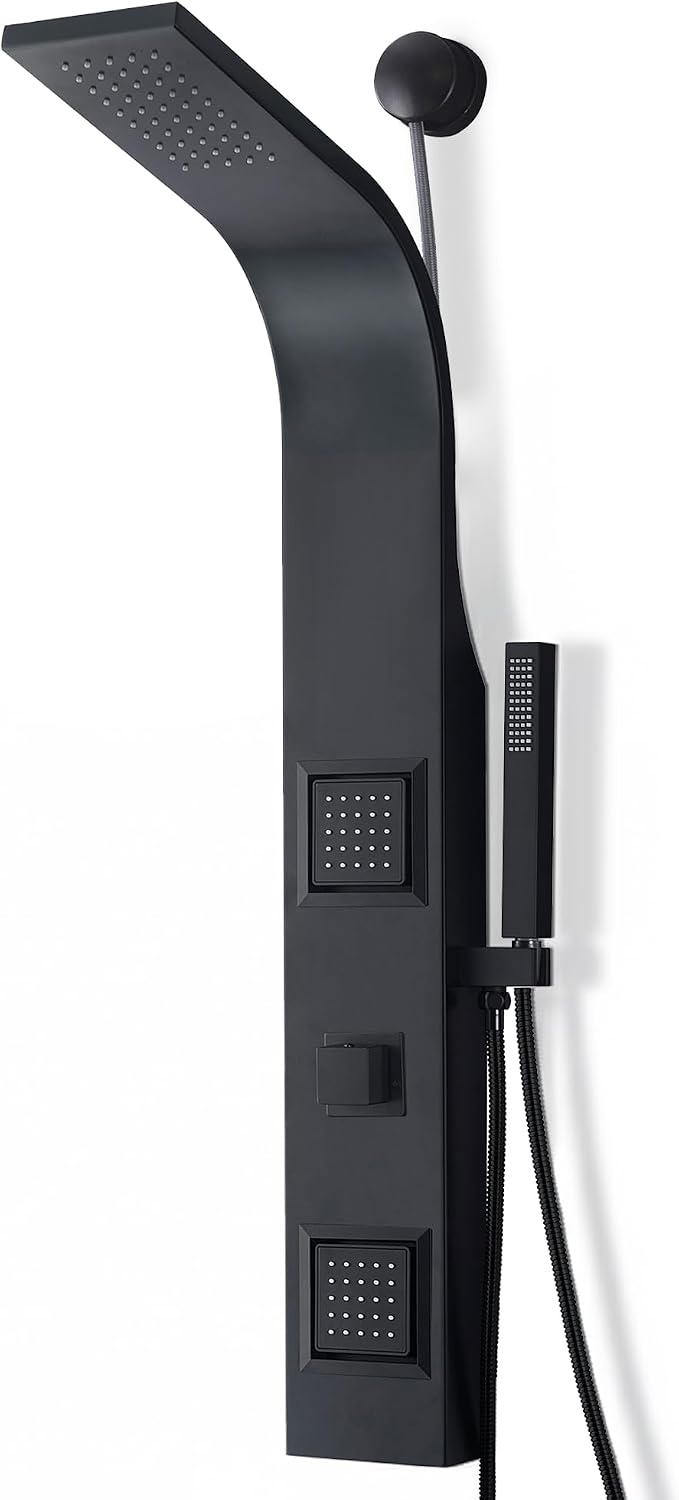 ANZZI Aura 2 Jetted Shower Panel With Heavy Rain Shower & Spray Wand
