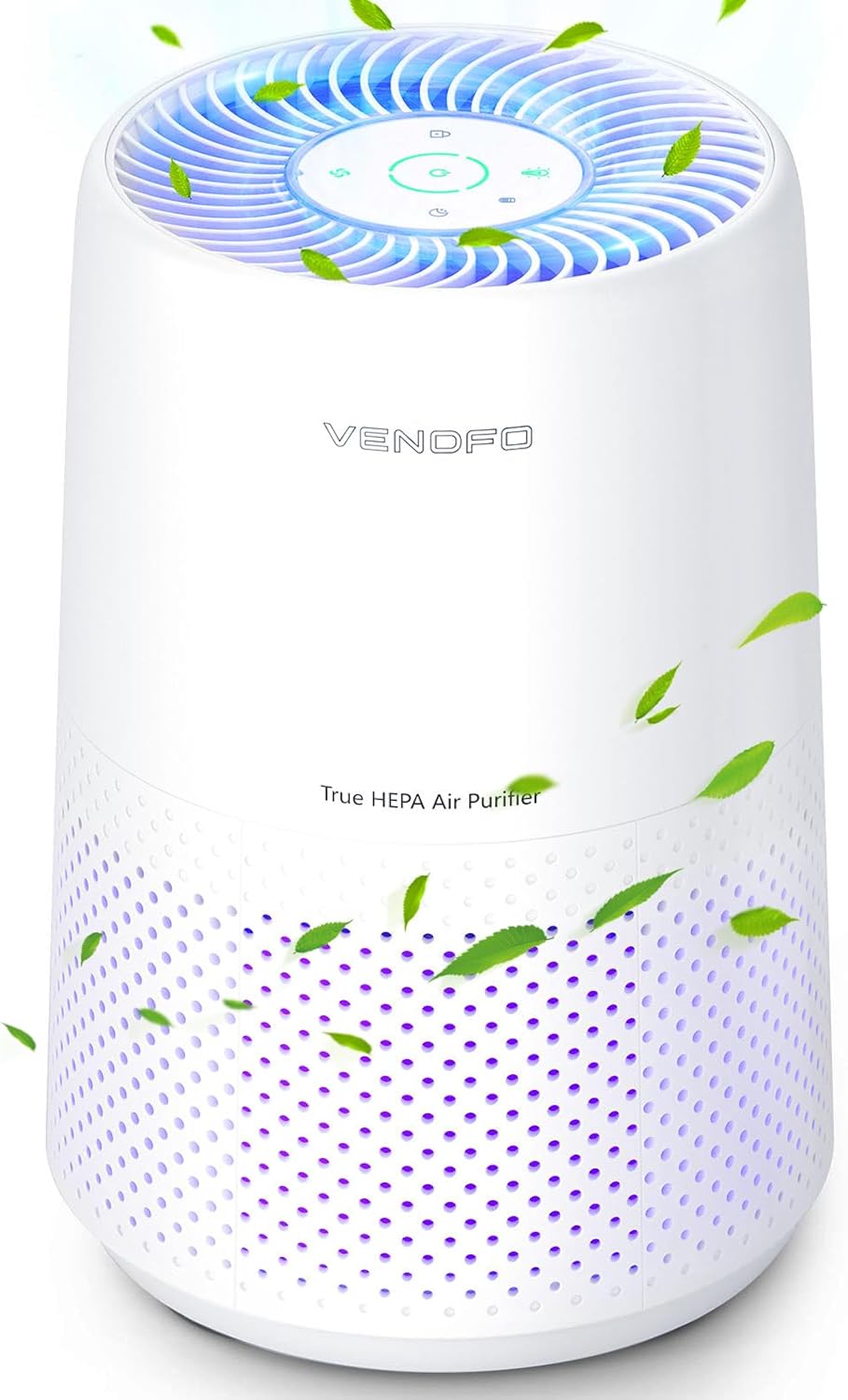 Air Purifiers for Bedroom, H13 HEPA Air Purifiers - Covers Up to 1074 ft² - 24dB Ultra-Quiet Sleep Mode, 360° Outlet Air Cleaner, Perfect for Home, Pets (Cream Pink)