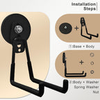 Magnetic Hooks, Heavy Duty Strong Garage Hook (Black, M)