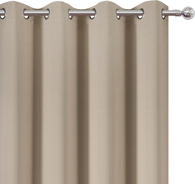 LEMOMO Khaki Blackout Curtains 52 x 63 Inch Length/Set of 2 Curtain - Image 6