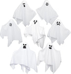 JOYIN 7 Pcs Halloween Hanging Ghost Decorations Outdoor, 19.6” Flying White Ghosts Decor for Halloween Tree Front Yard Patio Lawn Garden Party and Holiday Décor