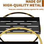 Makeup Organizer Vanity, Black Gold Perfume Organizer for Dresser