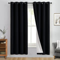 Yakamok 100% Blackout Curtain Panels 72 inches Cold and Light Blocking Drapes by Yakamok