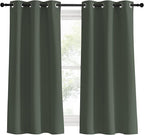 NICETOWN Thermal Insulated Curtains Blackout Draperies, Dark Mallard, 34 by 60 - Image 2