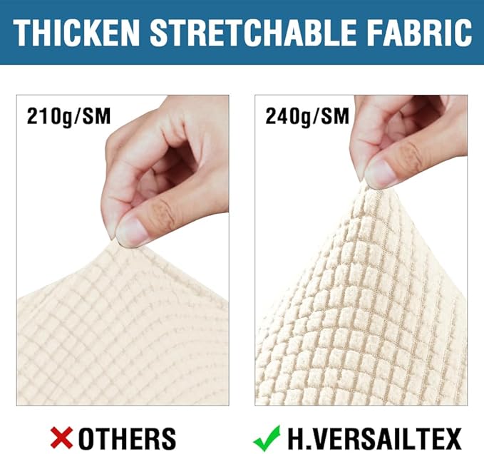 H.VERSAILTEX 4 Piece Stretch Sofa Covers - Image 3