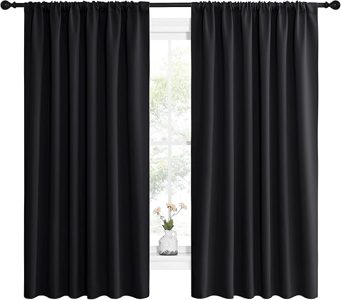 NICETOWN Halloween Black Blackout Curtain Blinds - Image 2