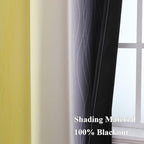 Estelar Textiler Black and Yellow Blackout Curtains 45 Inch Length, Full Light - Image 5