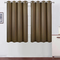 LEMOMO Blackout Curtains 66 x 54 Inch Long Brown Curtains Set of 2 Panels Room by Lemomo