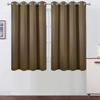 LEMOMO Blackout Curtains 66 x 54 Inch Long Brown Curtains Set of 2 Panels Room by Lemomo