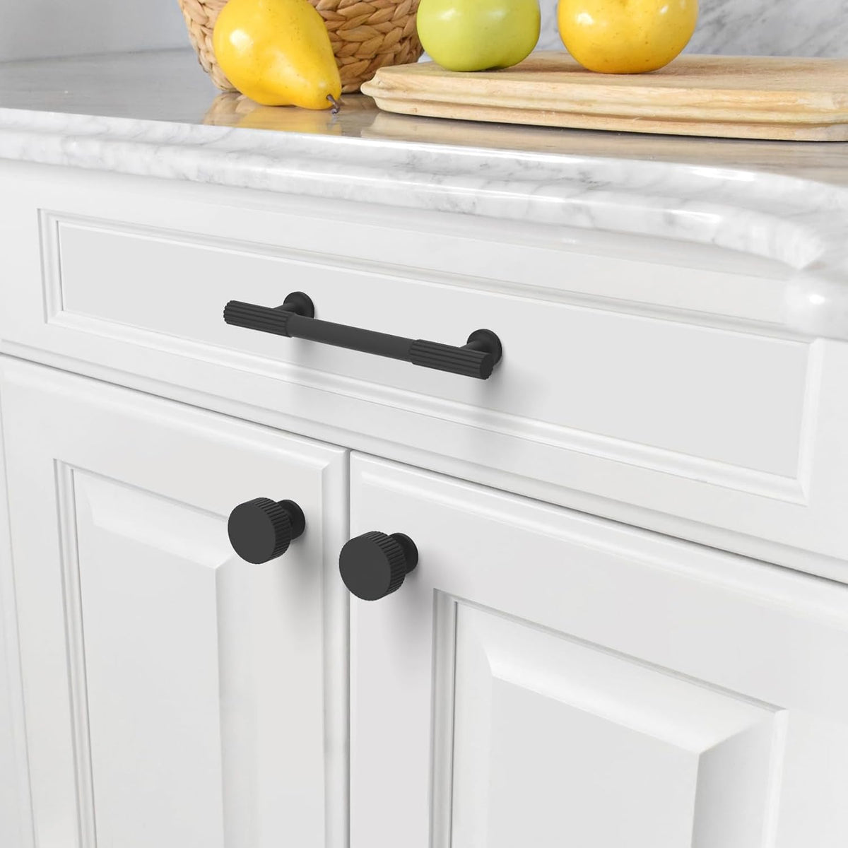 Asidrama 10 Pack Matte Black Kitchen Cabinet Knobs