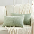 Fancy Homi 2 Packs Sage Green Long Lumbar Decorative Throw Pillow Covers 12x24 by Fancy+Homi