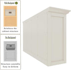 OSCHF 8-Cube Open Bookcase with Base, 2-Tier Low Cabinet, White