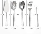 Serving Utensils Set, Stainless Steel Hammered Serving Set