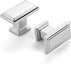 Rectangular Polished Chrome Cabinet Knobs 1-1/2 Inch 10 Pack K2206