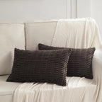 Fancy Homi 4 Packs Boho Dark Brown Decorative Throw Pillow Covers 16x24 Inch - Image 6