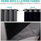 NICETOWN Total Shade Curtains and Draperies, Heavy-Duty Full Light Shading - Image 5