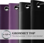 Yakamok Blackout Ombre Purple and Black Curtains - Image 3