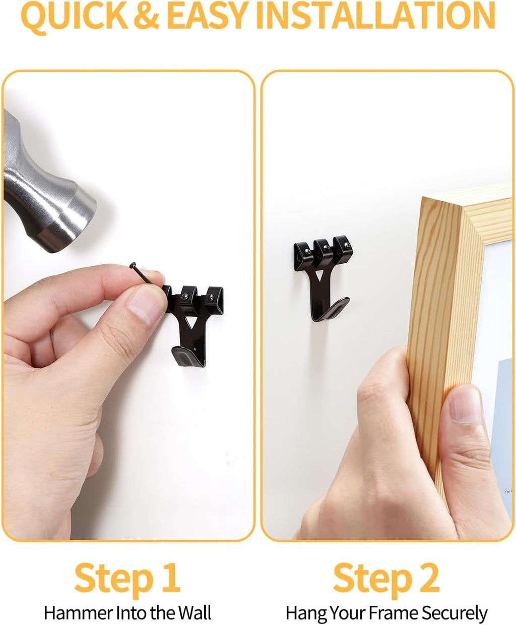 310Pcs Picture Hanging Hooks Kit with Nails & Mini Level Heavy Duty