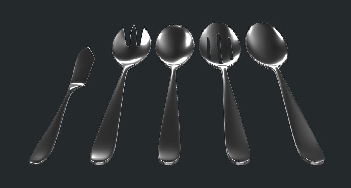 Serving Utensil Set 18/10 (10-Piece Serving Set, Fidenza)