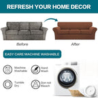 Turquoize 4 Piece Sofa Covers for 3 Cushion Couch Sofa Slipcover Soft Couch - Image 7