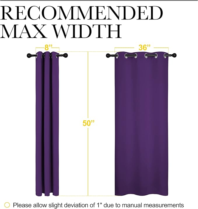 NICETOWN Purple Kitchen Blackout Curtains, Home Decoration Thermal Insulated - Image 7