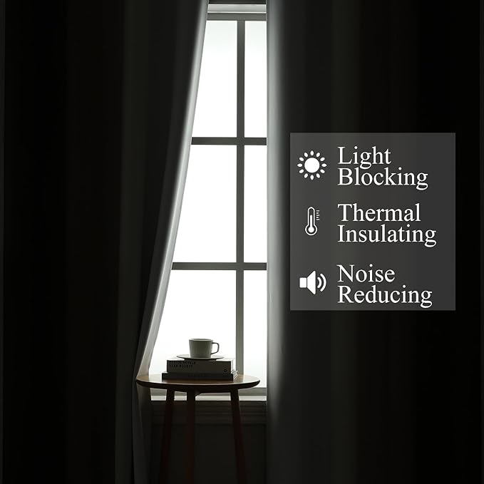 Estelar Textiler Brown and Greyish White Blackout Curtains - Image 3