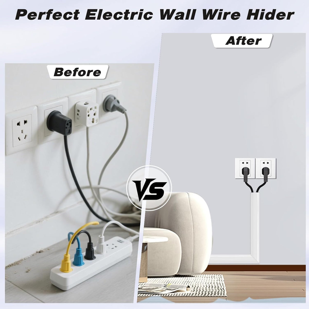 78" Silicone Cord Hider for Wall Mount TV,Large Self-Adhesive Cable Hider