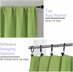 Simplebrand Ava Lime Short Blackout Curtains - Image 4
