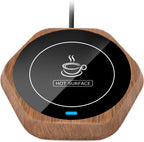 Coffee Mug Warmer: Smart Beverage Heating Plate Candle Wax Cup Warmer Electric Thermostat Coaster for Hot Coffee Milk Tea Water Cocoa Desk Home Office Use (R1 Black)