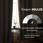 MIULEE Blackout Room Darkening Curtains Thermal Insulated Drapes Solid Window - Image 2