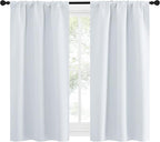 NICETOWN Greyish White Window Curtain Panels - Image 2