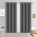 Yakamok Room Darkening Dark Gray Blackout Curtains Thermal Insulated Grommet by Yakamok
