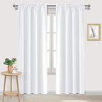 DWCN White Curtains for Living Room Thermal Insulated, 50% Light Blocking by DWCN