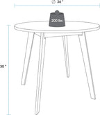 American Trails Genuine 100% Hardwood Round Dining Table - Hand-Wiped Harvest Gold