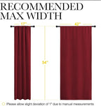 NICETOWN Christmas Burgundy Curtains Blackout Drape Panels - Image 7