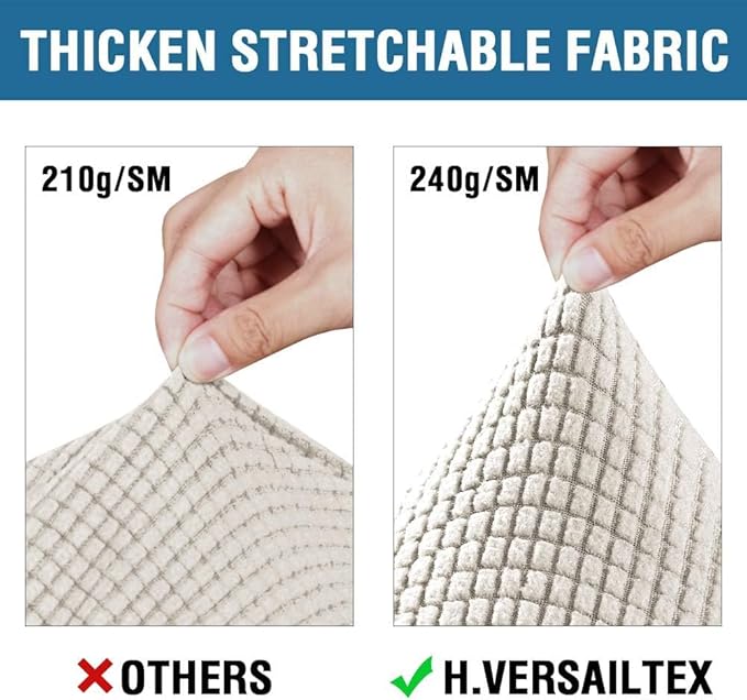 H.VERSAILTEX 4 Piece Stretch Sofa Covers - Image 3