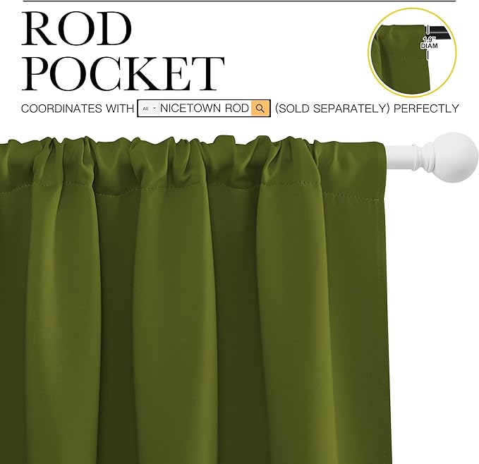NICETOWN Blackout Draperies and Curtains, Thermal Insulated Window Decoration - Image 3