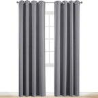 Yakamok Room Darkening Gray Blackout Curtains 84 Inch Long Light Blocking - Image 2