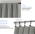 Simplebrand Ava Light Grey Blackout Curtains - Image 4