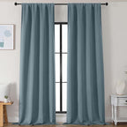 Simplebrand Stone Blue Blackout Curtains by Simplebrand