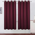 LEMOMO Blackout Curtains 66 x 72 Inch Long Burgundy Red Curtains Set of 2 by Lemomo