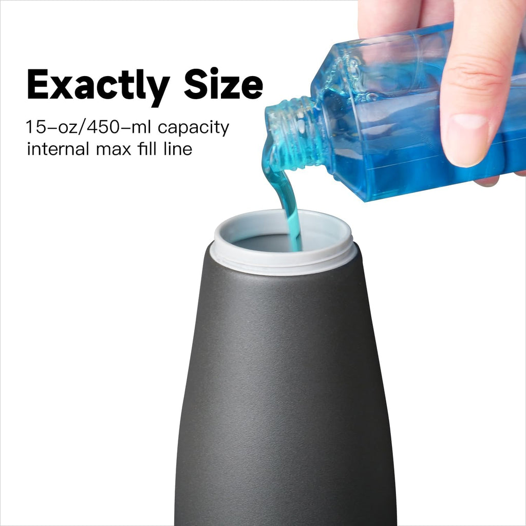 AIKE 15oz Liquid Soap Dispenser for Dish and Hand Soap Matte Black