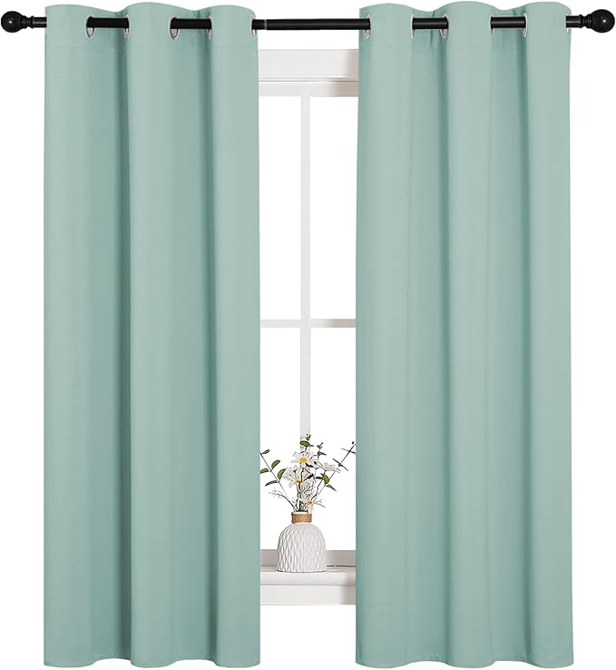 NICETOWN Kitchen Curtain Panels Blackout Draperies, Thermal Insulated Solid - Image 2