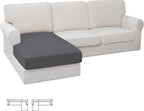 Easy-Going Stretch Sectional Couch Covers 1 Piece Chaise Lounge Slipcover L by Easy-Going