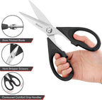 iBayam Black Kitchen Scissors - Heavy Duty Meat & Poultry Shears