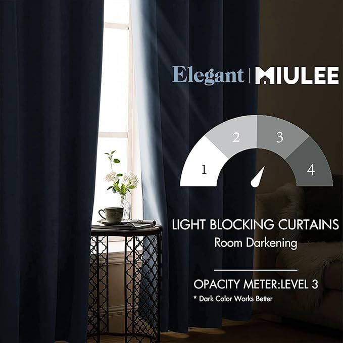 MIULEE Blackout Curtains 96 Inches Long - Image 2