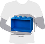 Room Copenhagen, LEGO Brick Shelf Box - Stackable or Mountable Storage Compartment - 8 Stud, Blue
